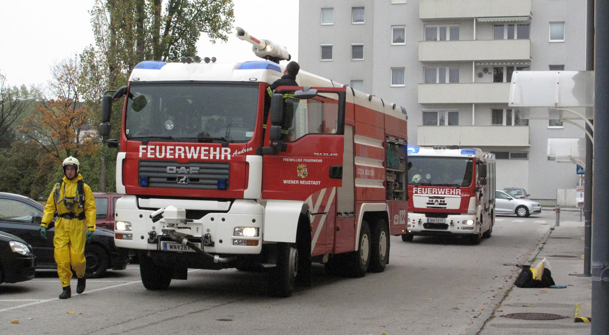 Chlorgasalarm Wiener Neustadt / Foto: Presseteam Feuerwehr Wiener Neustadt