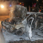 Ausgebranntes Fahrzeug auf A2 / Foto: Presseteam d. FF Wr. Neustadt
