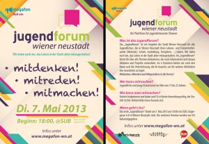 Flugblatt Jugendforum 2013