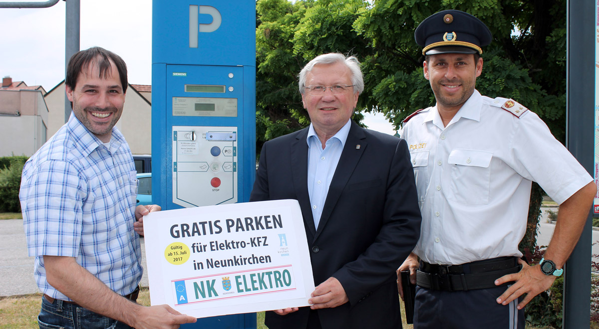 Gratis Parken für Ecars / Foto: Stadtgemeinde Neunkirchen