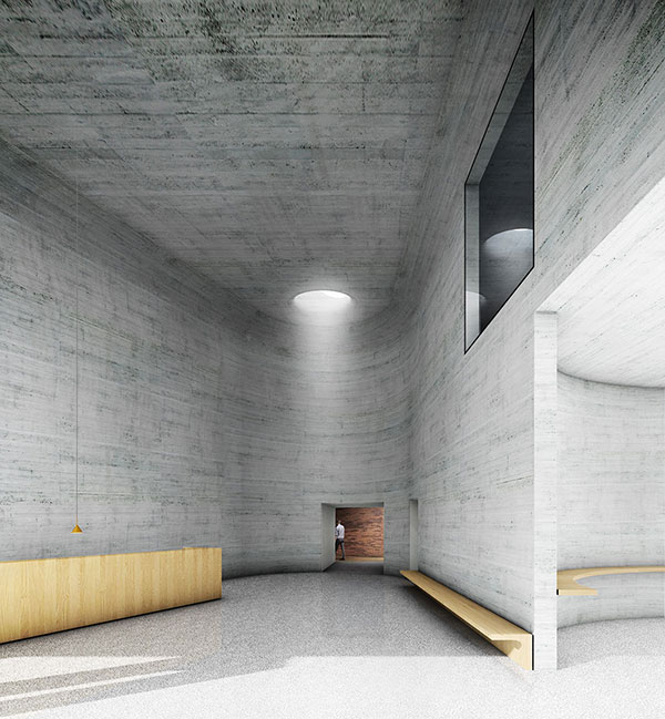 Kasematten neu: Foyer / Foto: bevk perovic arhitekti
