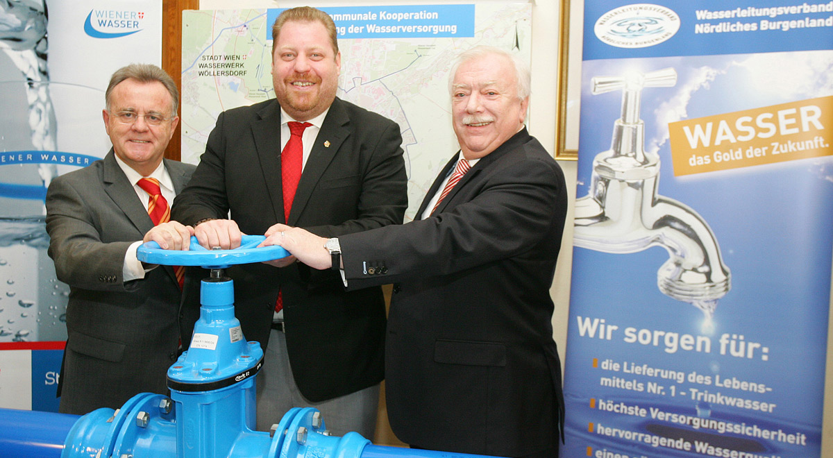 Kooperationsvertrag Wasserversorgung / Foto: Wasserleitungsverband Nördl. Burgenland / Hautzinger