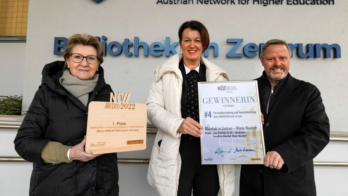 NÖ Bibliotheken Award 2022 / Foto: © Stadt Wiener Neustadt/Weller