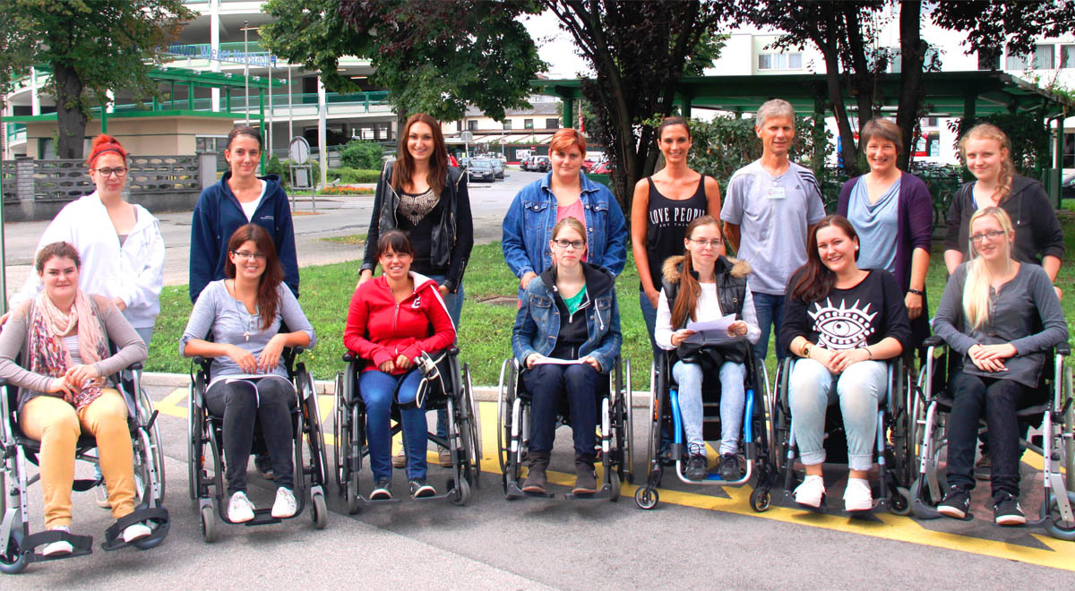 Schulprojekt Rollstuhlperspektive / Foto: NÖ Landeskliniken-Holding