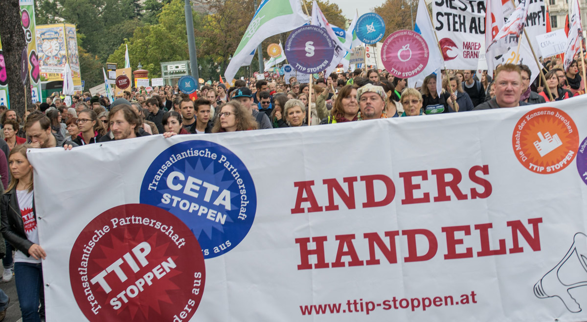 Anti-TTIP Demonstration / Foto: GLOBAL  2000, Flickr (CC BY-ND 2.0)