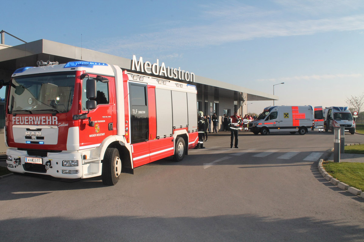 Feuerwehr-Übung MedAustron / Foto: Presseteam der Feuerwehr Wiener Neustadt