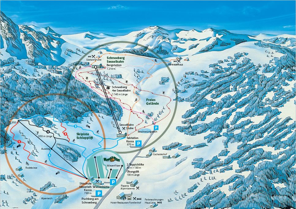 Übersicht Skigebiet Puchberg / Foto: © NÖVOG, Agentur am Stein